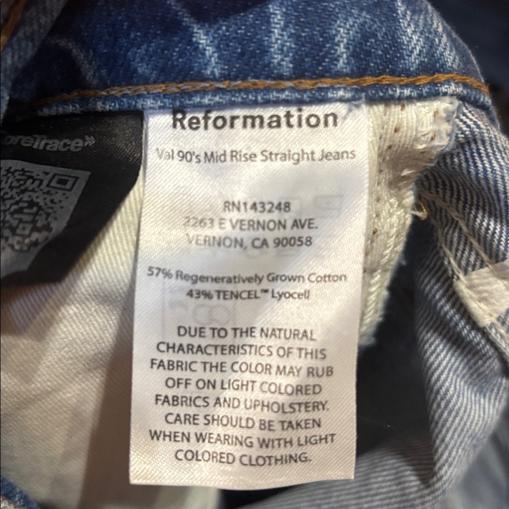 Reformation Val 90’s Mid Rise Straight Jeans - Picture 5 of 5